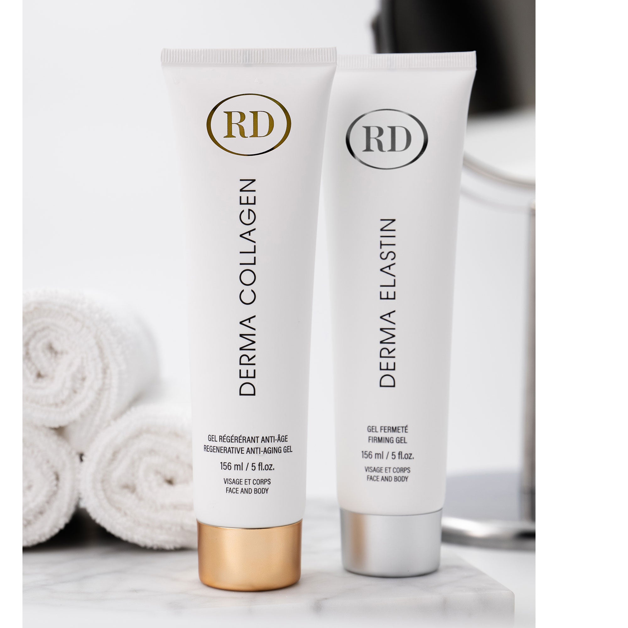 Duo Gel Régénérant Derma Collagen et Gel Fermeté Derma Elastin 156ml | RD Cosmetic